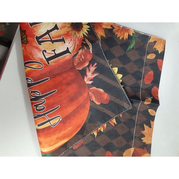 Happy Fall Garden Flag, Vertical Double Sided Burlap Seasonal Decorative Flag, R - Picture 2 of 2